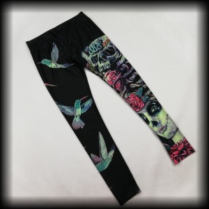 Legginsy czacha santa muerte S