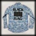 Koszula Black Flag S DIY niebieska w ciapki3.jpg