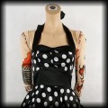 Sukienka Pin Up Hell Bunny S czarna satynowa w groszki3.jpg