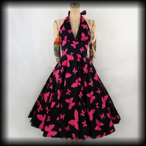 Sukienka Pin Up motyle XS/S Necessary Evil  