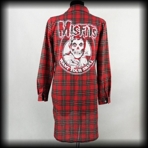 Sukienka koszulowa Misfits M DIY szkocka krata1.jpg