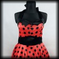 Sukienka Pin Up Hell Bunny XXL czerwona satynowa w groszki 3.jpg