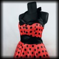 Sukienka Pin Up Hell Bunny XXL czerwona satynowa w groszki 4.jpg