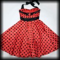 Sukienka Pin Up Hell Bunny XXL czerwona satynowa w groszki 91.jpg