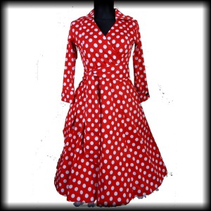 Sukienka Pin Up w grochy r.L
