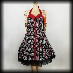 Sukienka Banned karty Tarota S Pin Up Goth