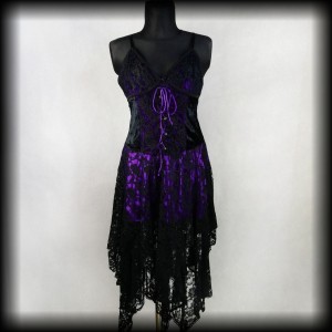 Sukienka Gothic Jordash L/XL asymetryczna koronka 