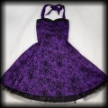 Sukienka Pin Up H&amp;R XL fioletowa old school6.jpg