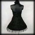 Sukienka mini Pin Up Punk H&amp;R L czarna old school 5.jpg