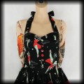Sukienka mini Hell bunny S Pin Up cosmic zombie Psychobilly3.jpg