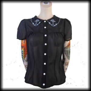 Bluzeczka retro Hell Bunny M marynarska