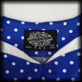 Sukienka Pin Up Hearts &amp; Roses L niebieska w groszki z rękawkami 128.jpg