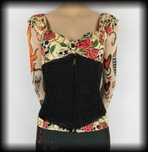 Gorset czarny S underbust  