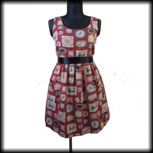 Sukienka Retro Cath Kidston XL zegarmistrz światła 