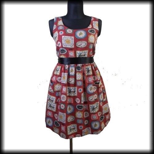 Sukienka Retro Cath Kidston XL zegarmistrz światła.JPG