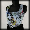 Bluzka Jaded London L jeansowa crop top rock punk2.jpg