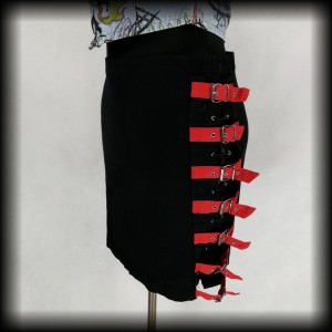 Spódnica Dark Star z klamrami L/XL punk cyber goth