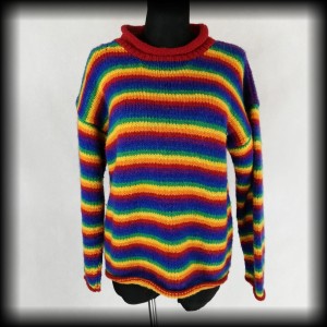 Sweter wełniany M rasta reggae z Nepalu