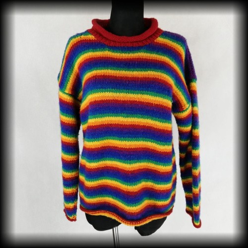 Sweter wełniany M rasta reggae z Nepalu.jpg