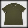 Polo Fred Perry XXL zielone khaki z białą lamówką.jpg