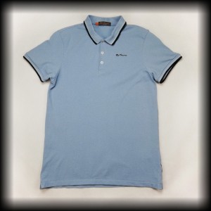 Polo Ben Sherman L jasno niebieskie z czarno białą lamówką 