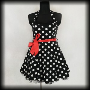 Sukienka Pin Up XL czarna w groszki 