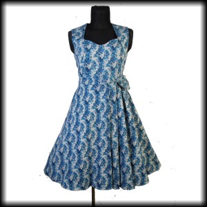 Sukienka Retro Joe Browns XXL niebieskie kwiaty