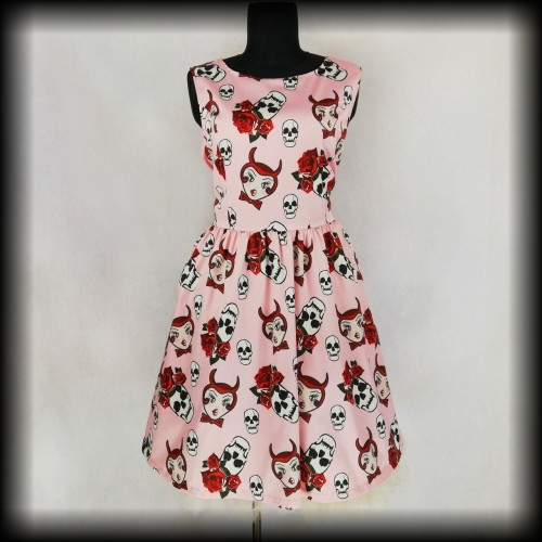 Sukienka Retro Lindy Bop 4XL diablice i czaszki.jpg