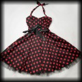 Sukienka Pin Up Hearts &amp; Roses XLXXL czarna w czerwone groszki6.jpg