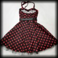 Sukienka Pin Up Hearts &amp; Roses XLXXL czarna w czerwone groszki9.jpg