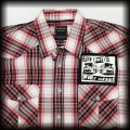 Koszula Sex Pistols XL DIY czerwono czarno biała krata3.jpg