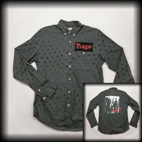 Koszula The Clash L DIY szara w kropki.jpg