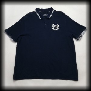 Polo ACAB XXL granatowe z niebiesko białą lamówką A.C.A.B.