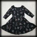 Sukienka mini Alchemy XL Goth czachy i róże91.jpg