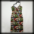Sukienka Pin Up Psychobilly LXL horror monsters8.jpg