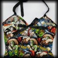 Sukienka Pin Up Psychobilly LXL horror monsters93.jpg