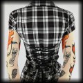 Sukienka mini Hearts &amp; Roses SM szara Kratka Punk Gothic Cyber6.jpg