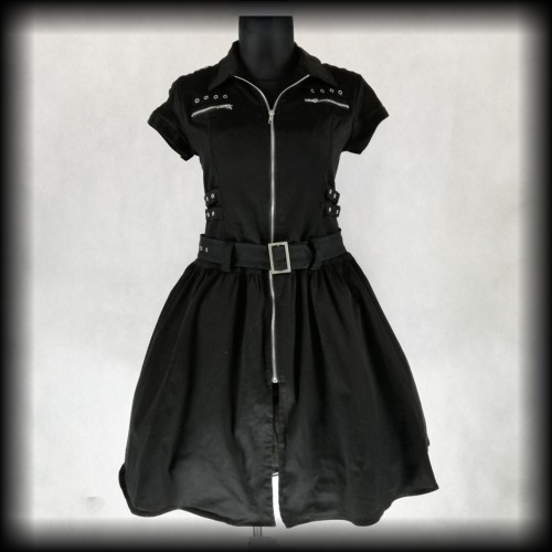 Sukienka midi Hearts &amp; Roses XXL Punk Gothic Cyber.jpg